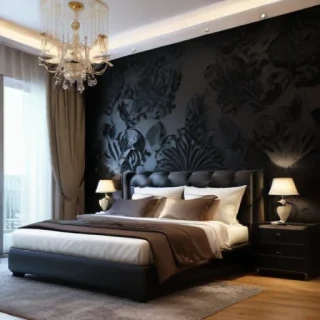 black wallpaper cute