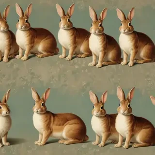 vintage rabbit images
