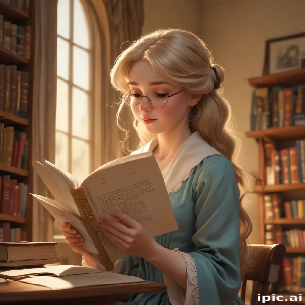 cartoon of reading