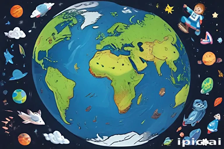 cartoon picture of the planet earth