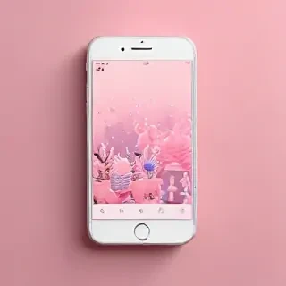 cute aesthetic pink wallpaper
