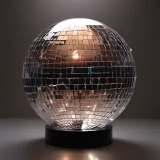 transparent disco ball