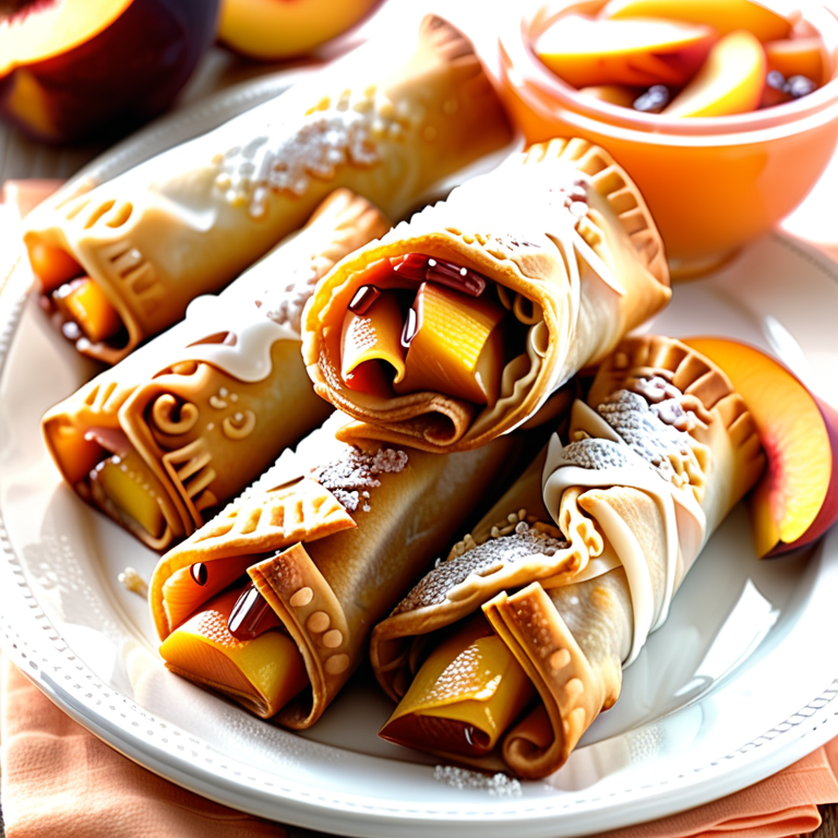 peach cobbler egg rolls recipe