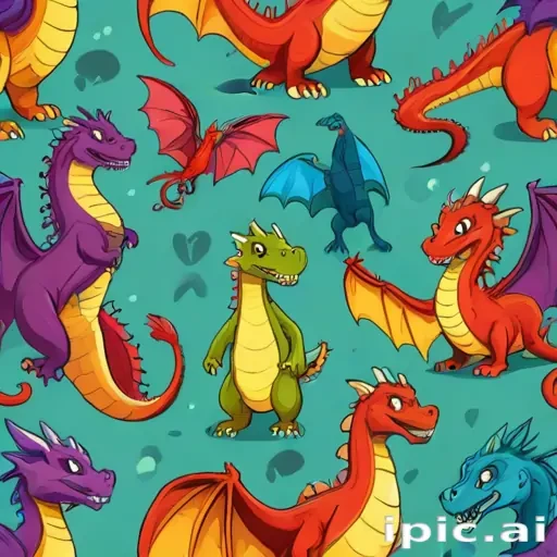 cartoon dragons