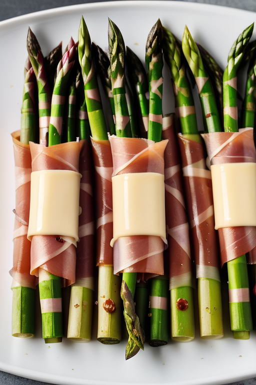 prosciutto wrapped asparagus with cheese