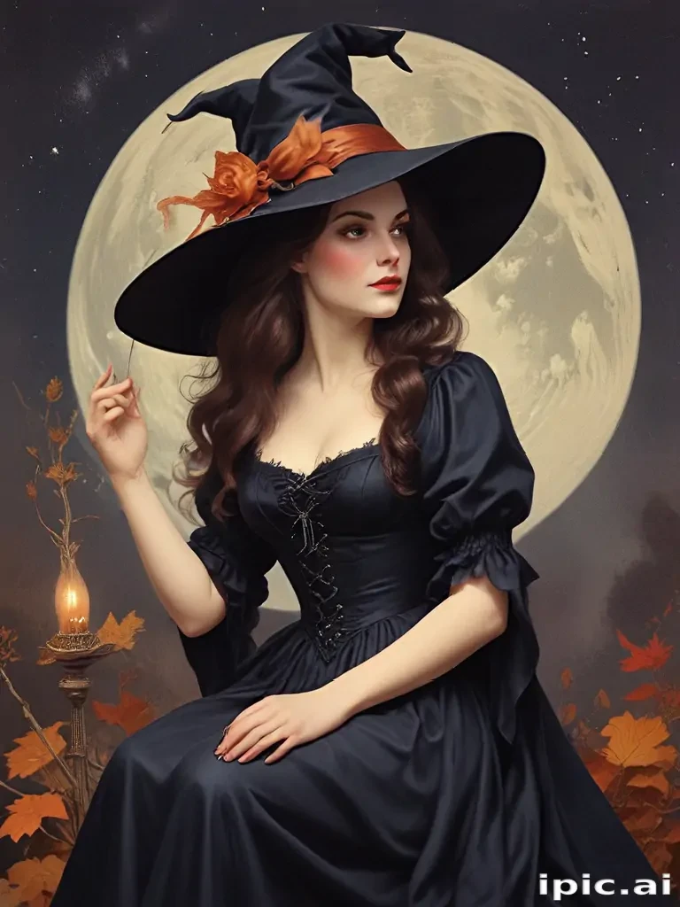 vintage witch art