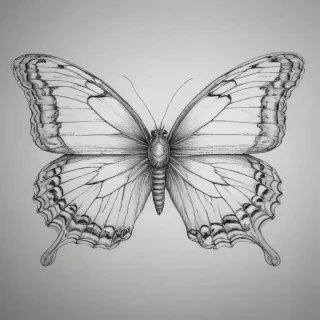 outline drawing of a butterfly