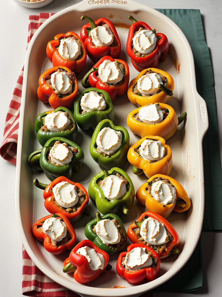 sausage and cream cheese stuffed peppers