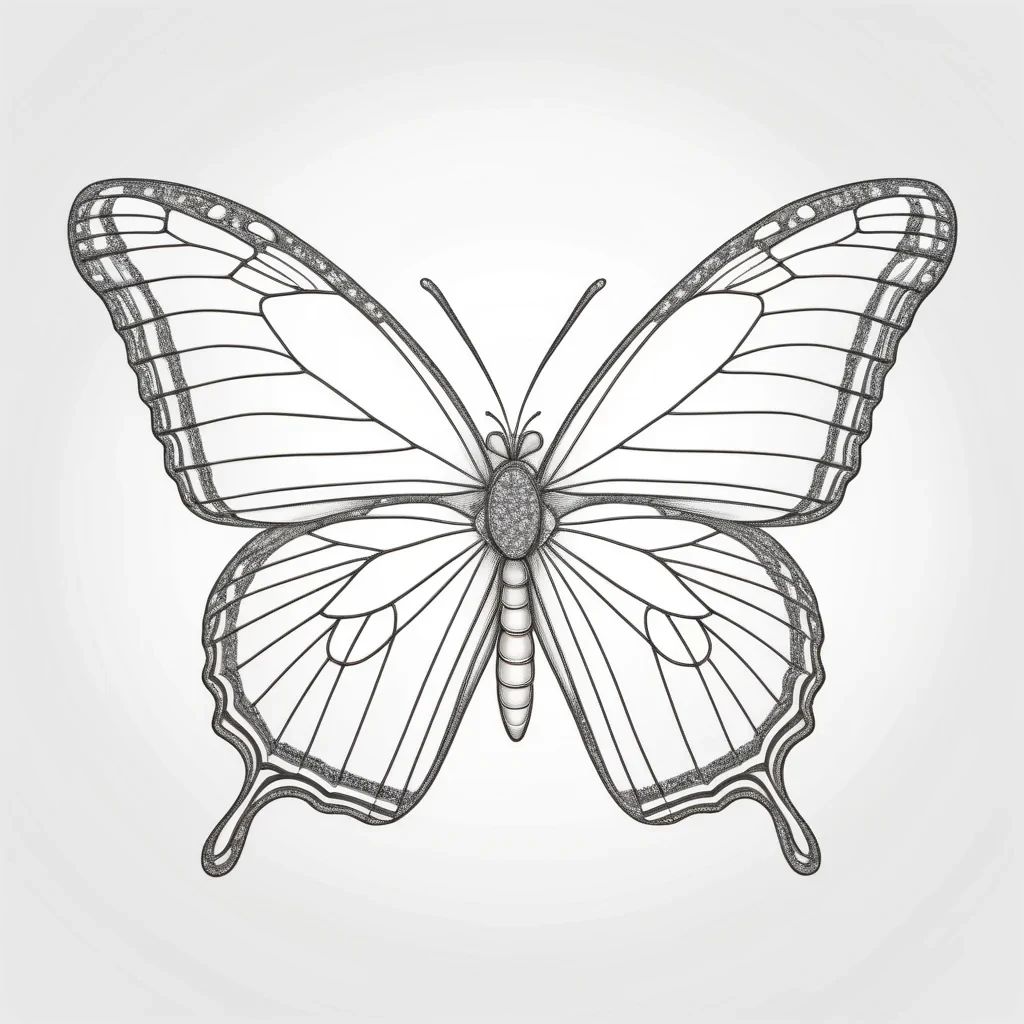 outline drawing of a butterfly