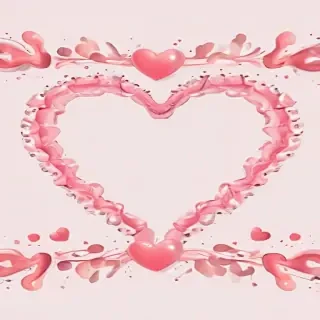 heart border png aesthetic