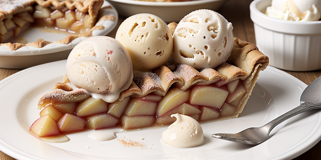 apple pie with ice cream