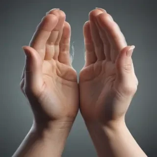 transparent prayer hands