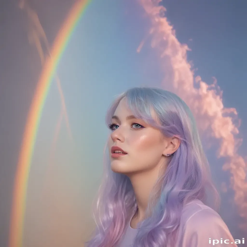 pastel coloured rainbow