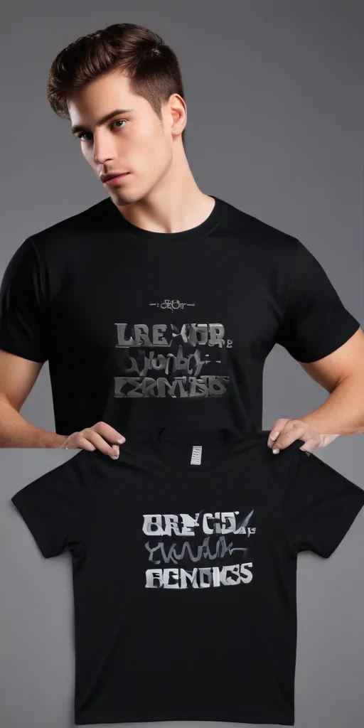 mockup tshirt black