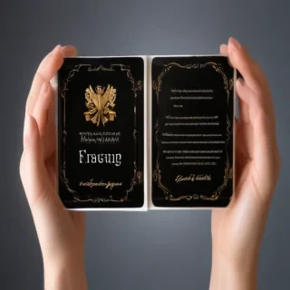 holding card