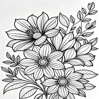 floral line art