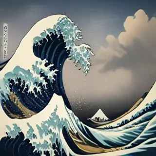 great wave wallpaper
