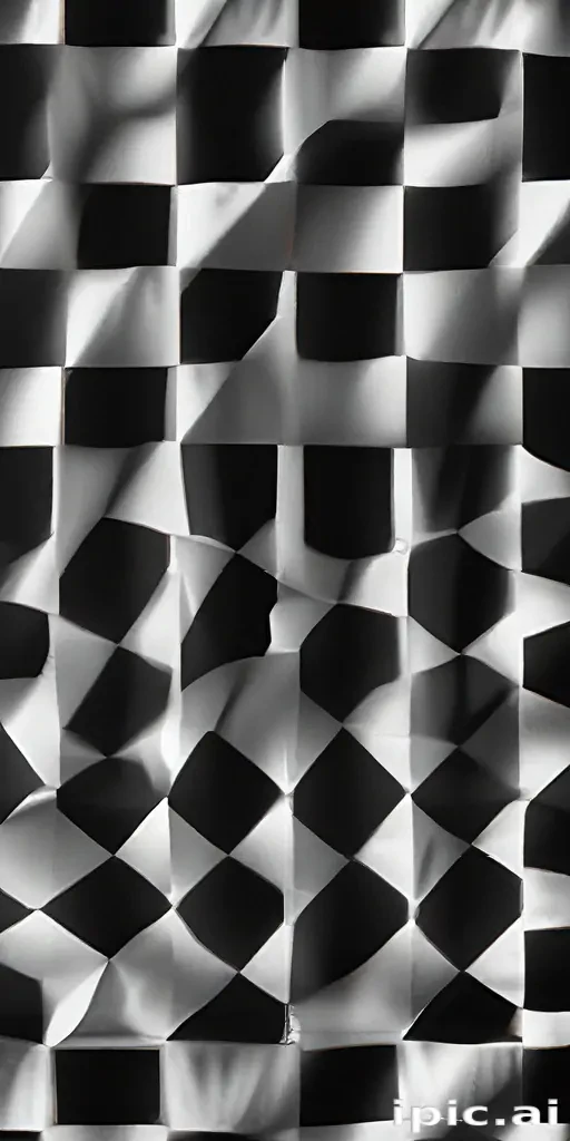 black and white checkered background