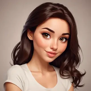 brunette cartoon character
