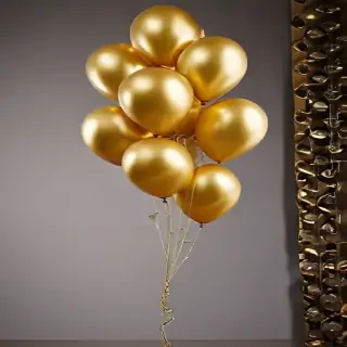 golden balloons