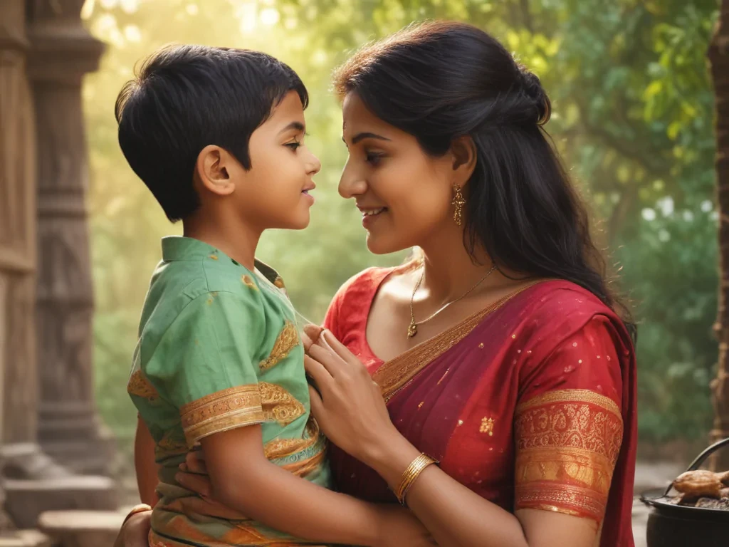 indian mom and son