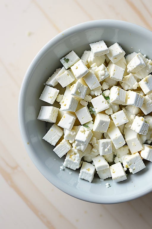 calories in 1/4 cup feta cheese