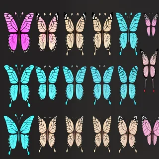 butterflies transparent