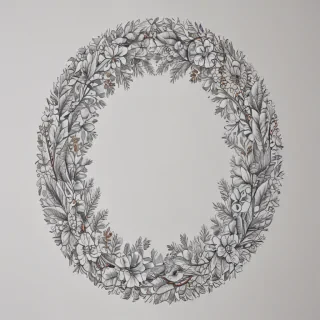 wreath drawing