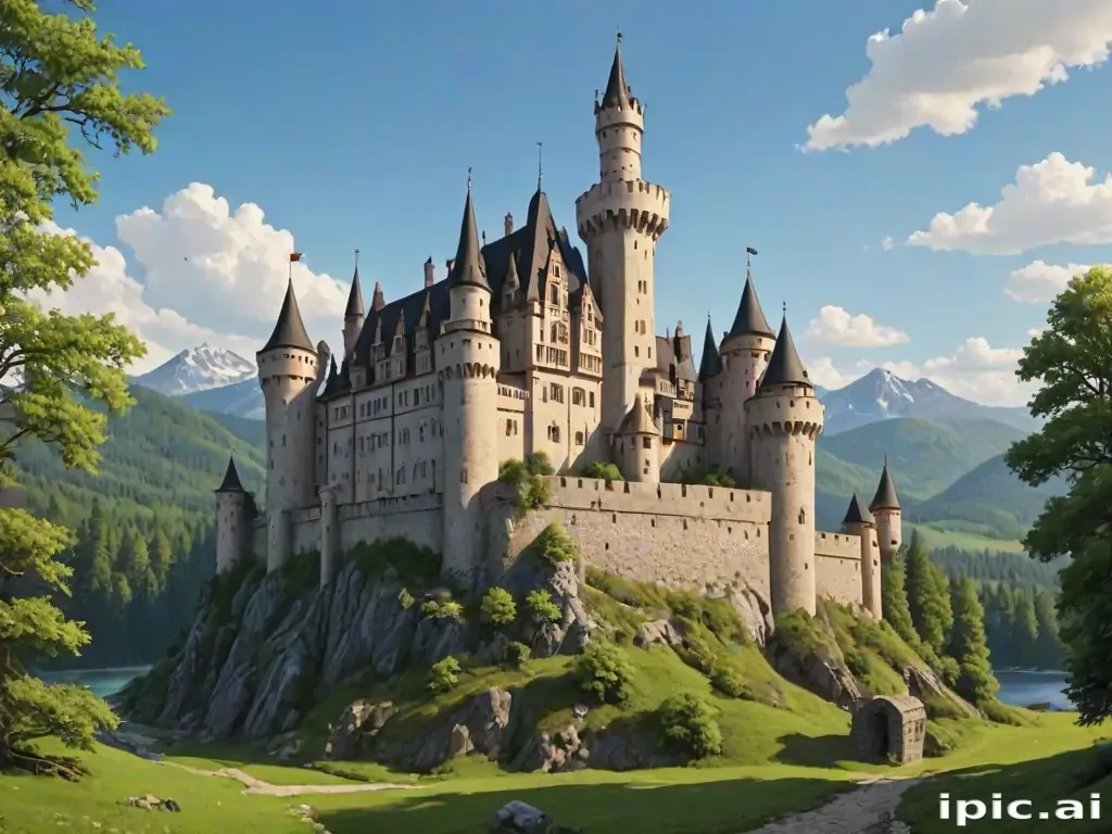 castle in cartoon