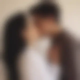 couple kissing aesthetic
