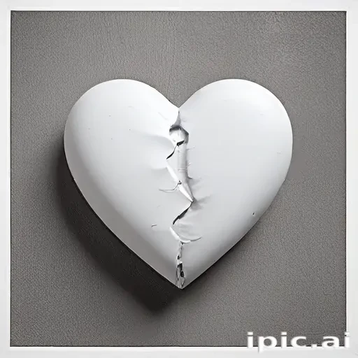 white broken heart