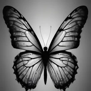 black butterfly outline