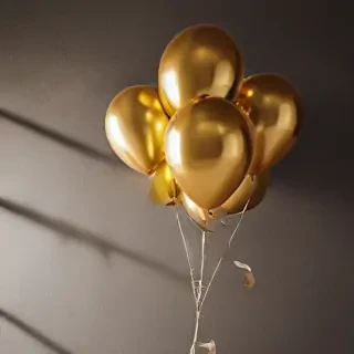 golden balloons