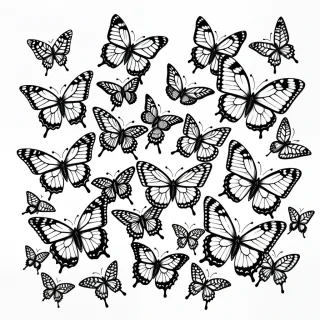 drawing butterflies