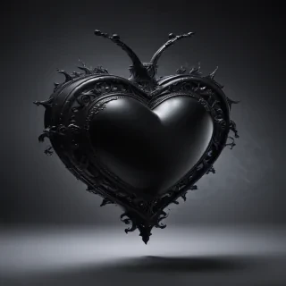 wallpaper black heart
