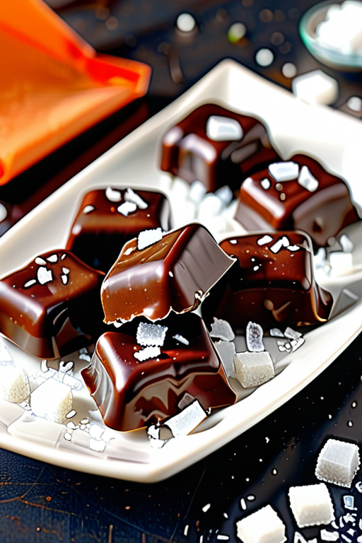 dark chocolate caramels with sea salt