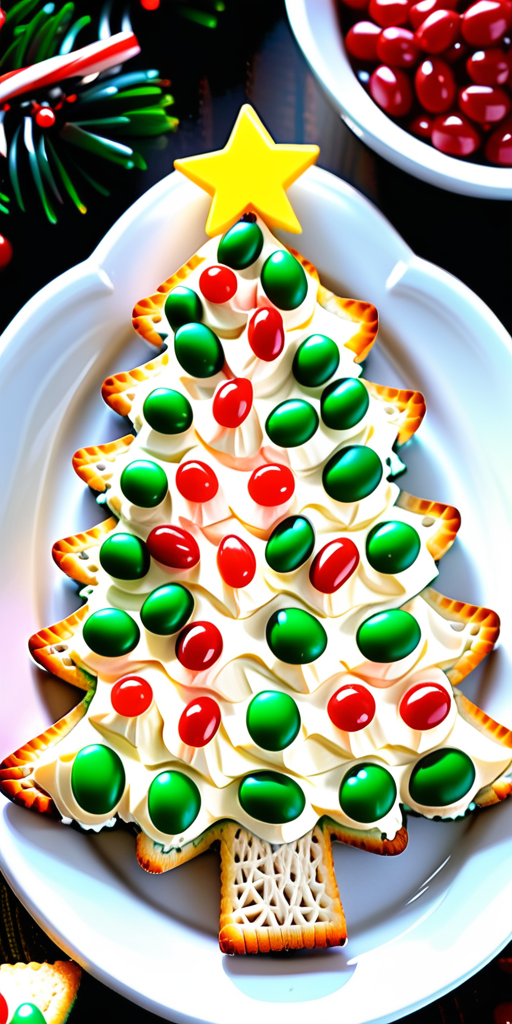 christmas tree dip with cream cheese