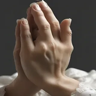 praying hands transparent