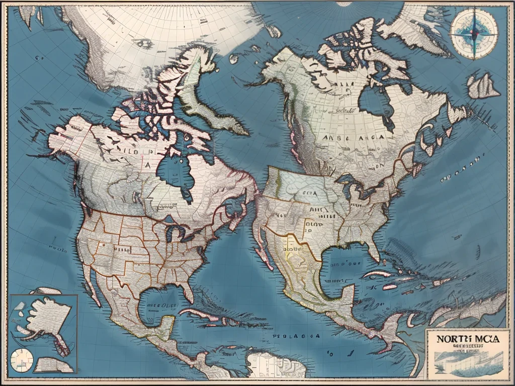 north america map