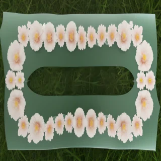 transparent flower border