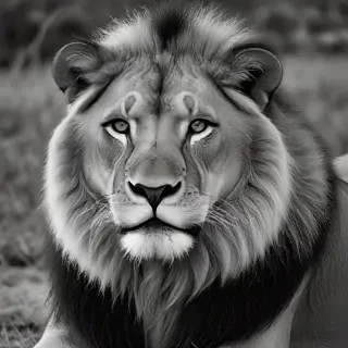 lion black and white pictures