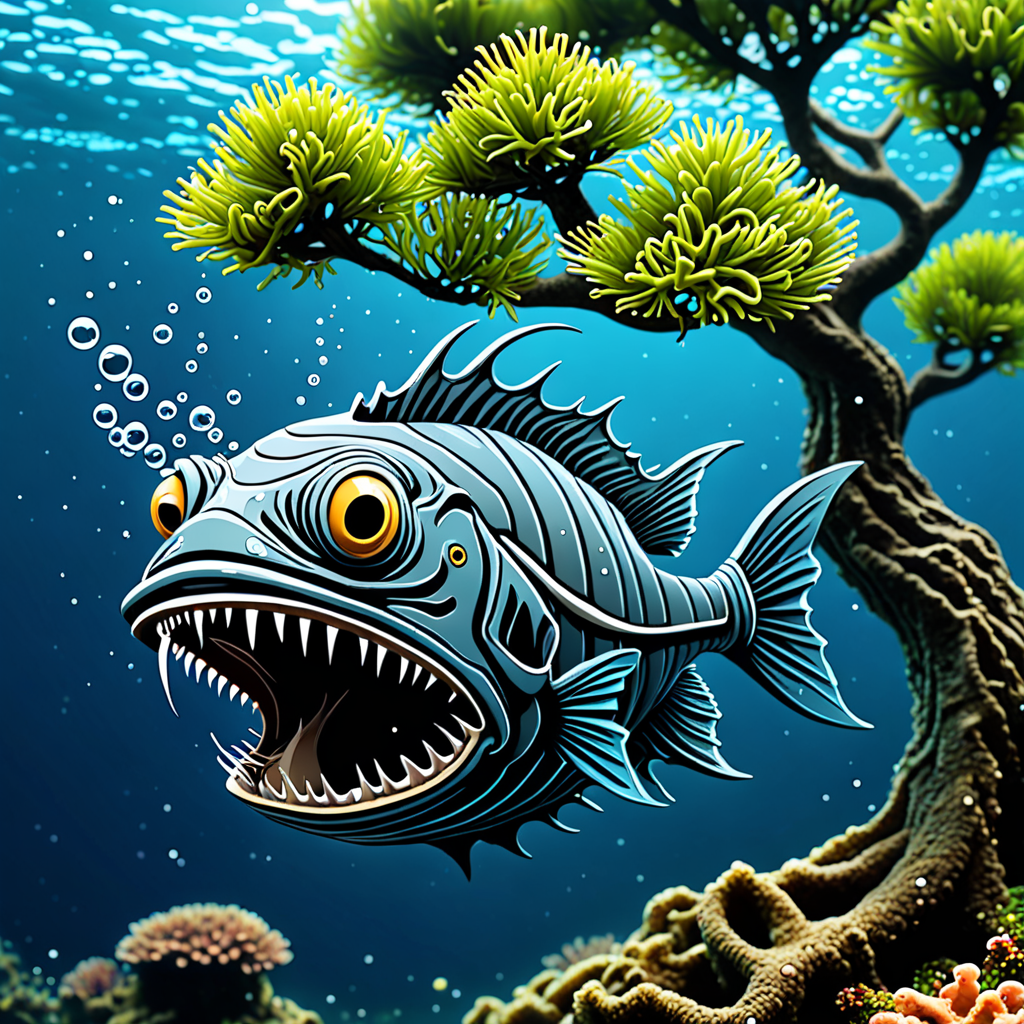 Angler Fish (Not accurate) - Generative AI Stock Illustration