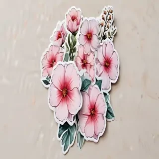 aesthetic flower stickers