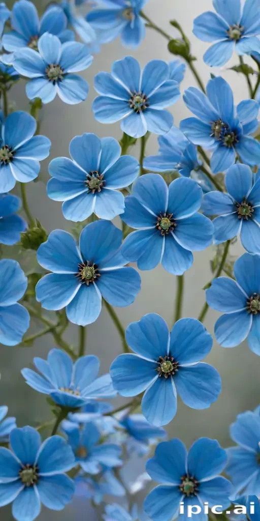 blue flowers transparent