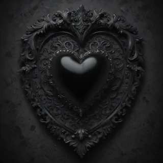 wallpaper black heart
