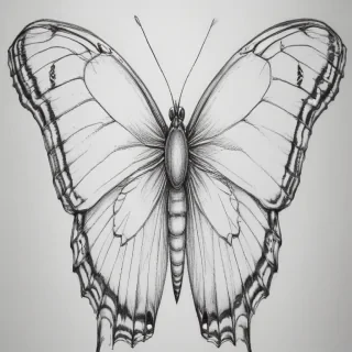 outline drawing of a butterfly