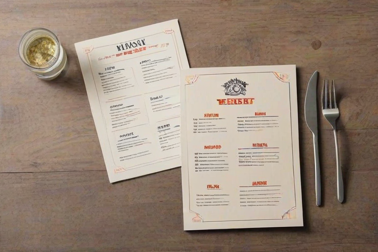restaurant menu mockup