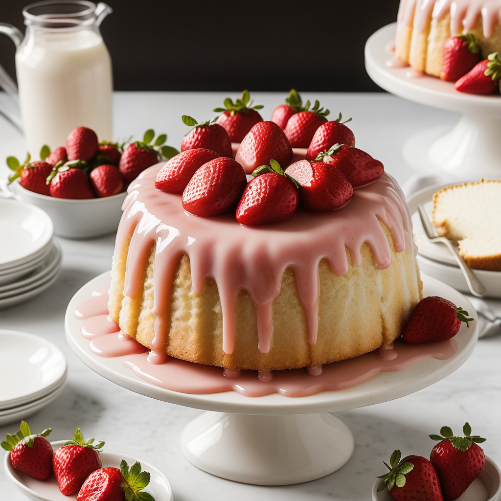 strawberry glaze for angel food cake