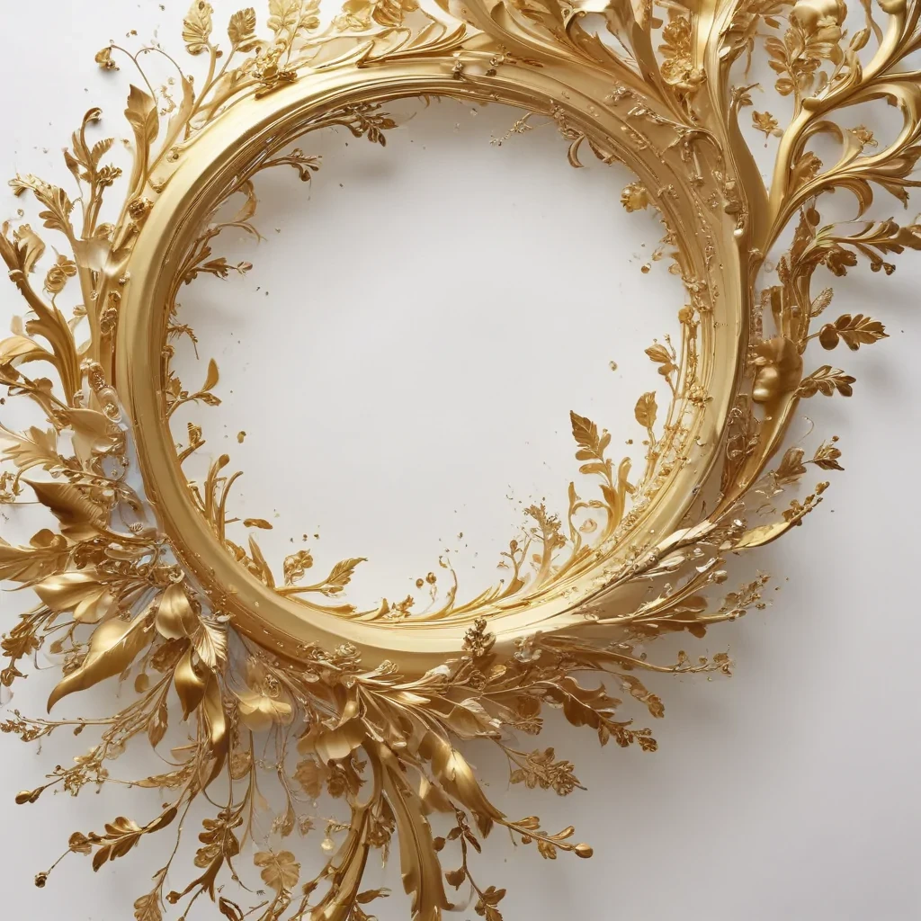 white background gold