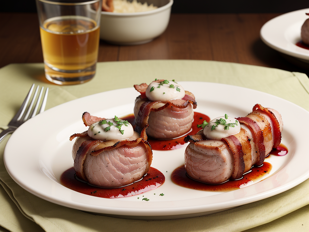 bacon wrapped pork tenderloin medallions
